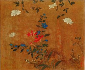 黄居寀花卉写生绘画