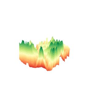 抽象山峰矢量迷雾泼墨插画