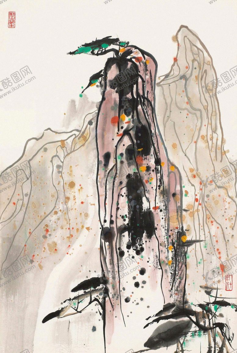 编号：56420112161458259544【酷图网】源文件下载-吴冠中 装饰画 山水 水墨 国
