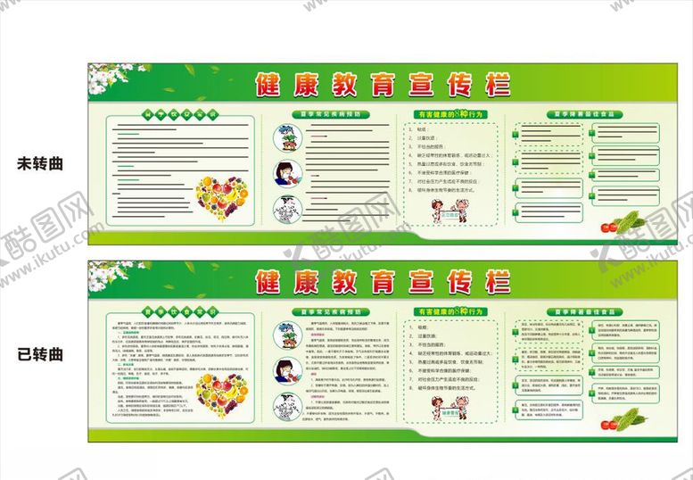 编号：74191006240502141174【酷图网】源文件下载-夏季健康教育宣传栏展板
