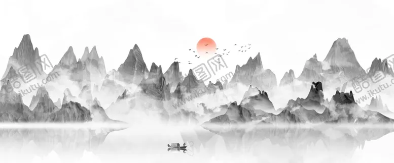 编号：20149309130636125949【酷图网】源文件下载-水墨山水背景