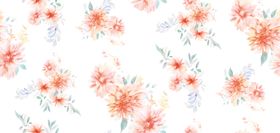 水彩花纹图案花朵多