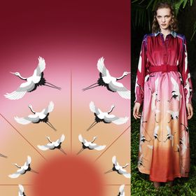 大牌女装太阳日出渐变