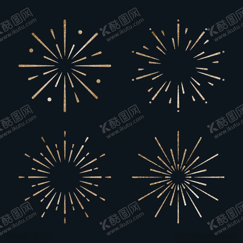 编号：58330404101228194923【酷图网】源文件下载-金色放射状图案设计元素