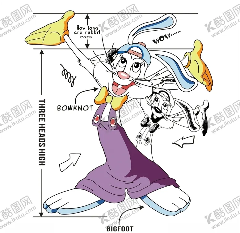 编号：23233705081428041242【酷图网】源文件下载-卡通兔子兔八哥字母服装印花