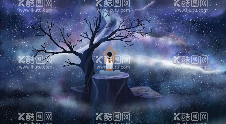 编号：60158210012016262379【酷图网】源文件下载- 小清新星空插画图片