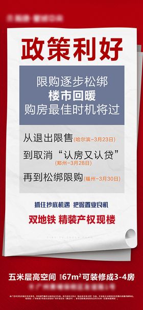 新闻报纸地产特价劲爆红色利好大字报