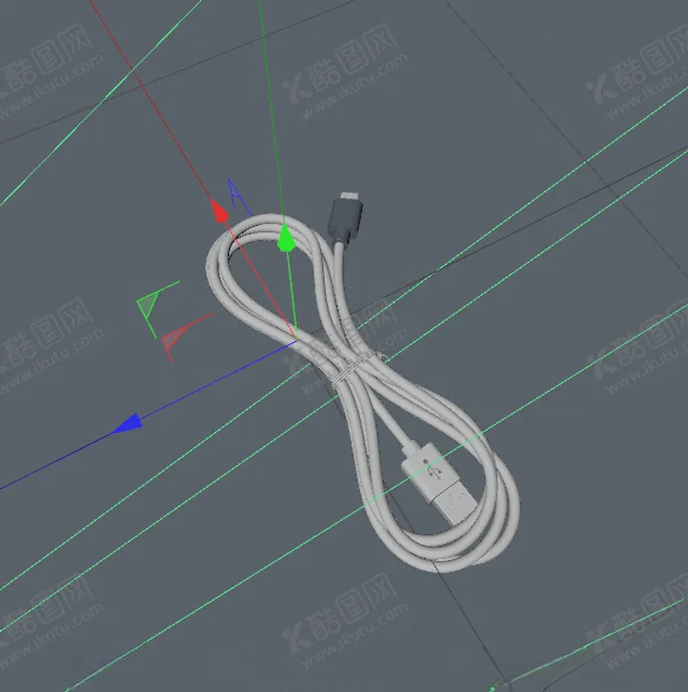 编号：71032002170413493039【酷图网】源文件下载-C4D模型数据线