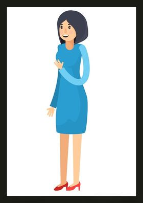 手绘卡通女孩动画