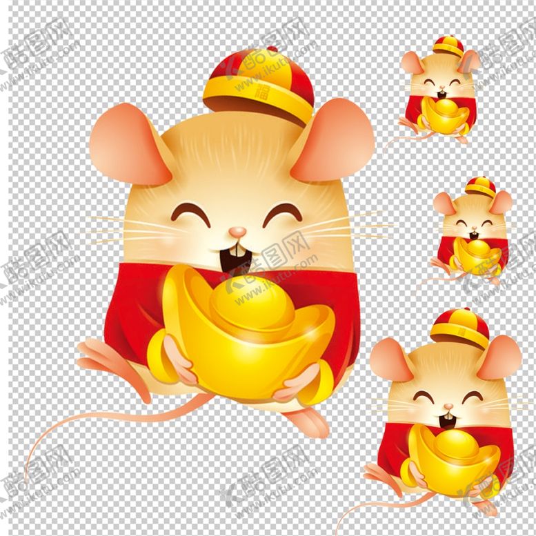 编号：17995609132214165506【酷图网】源文件下载-老鼠元宝