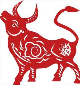 牛年牛气冲天剪纸