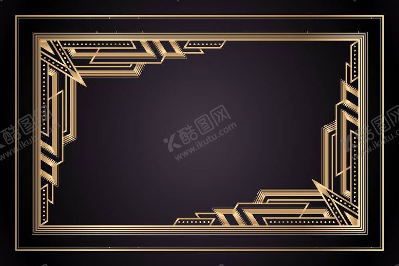 编号：26413709220407301670【酷图网】源文件下载-金色线条暗色背景