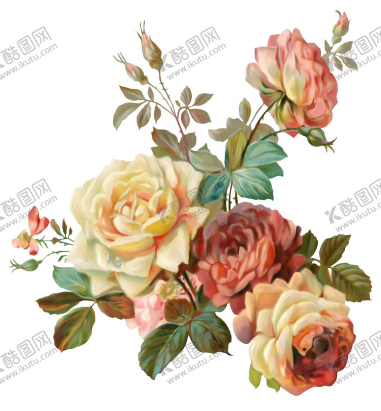 编号：81379505172245222351【酷图网】源文件下载-油画花