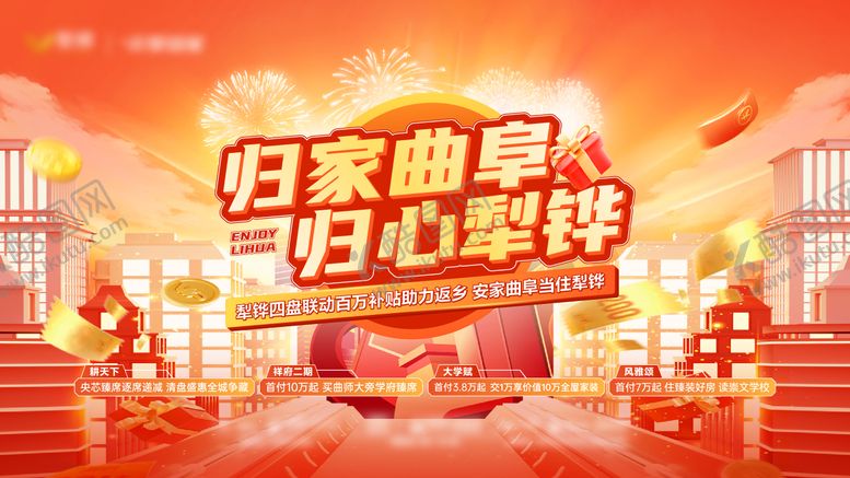 编号：95581212011210308478【酷图网】源文件下载-地产百万补贴活动展板