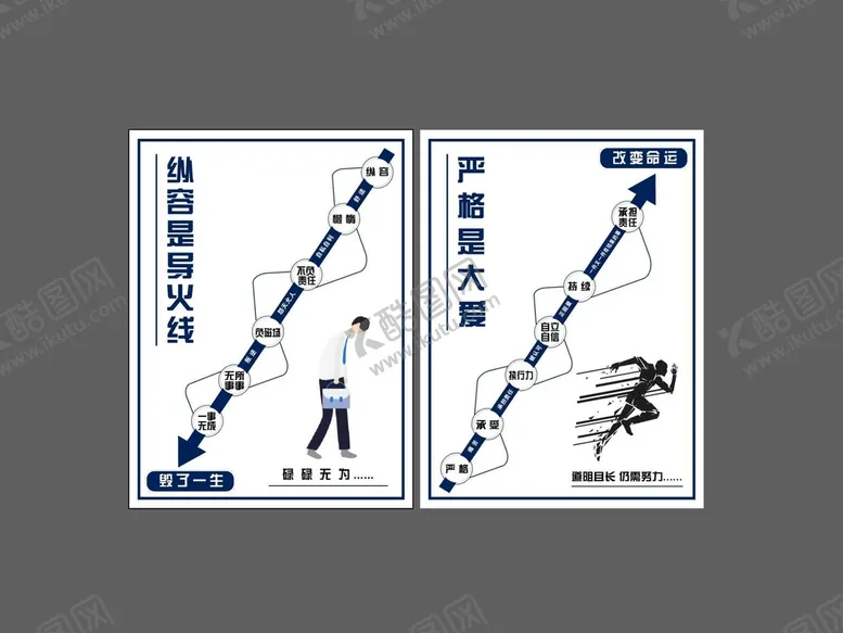 编号：59140609130446011048【酷图网】源文件下载-消极与积极励志海报