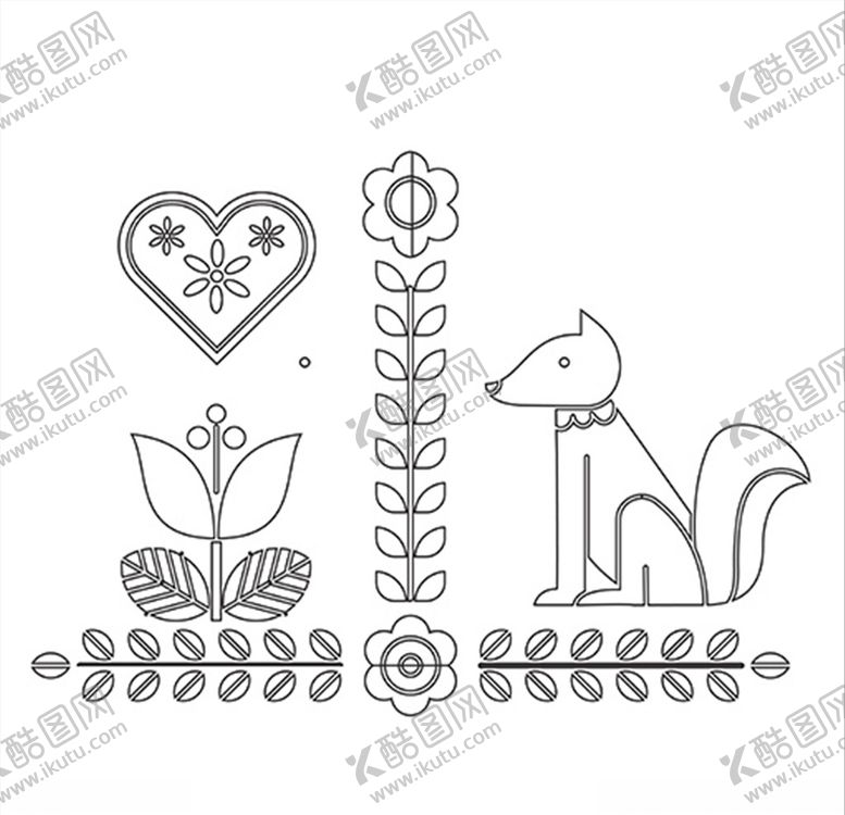 编号：18712310090637263397【酷图网】源文件下载-狐狸花服装印花底纹线条纹理纹路