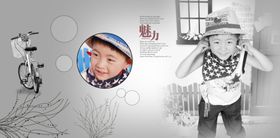 个性时尚幼儿少儿纪念相册模板