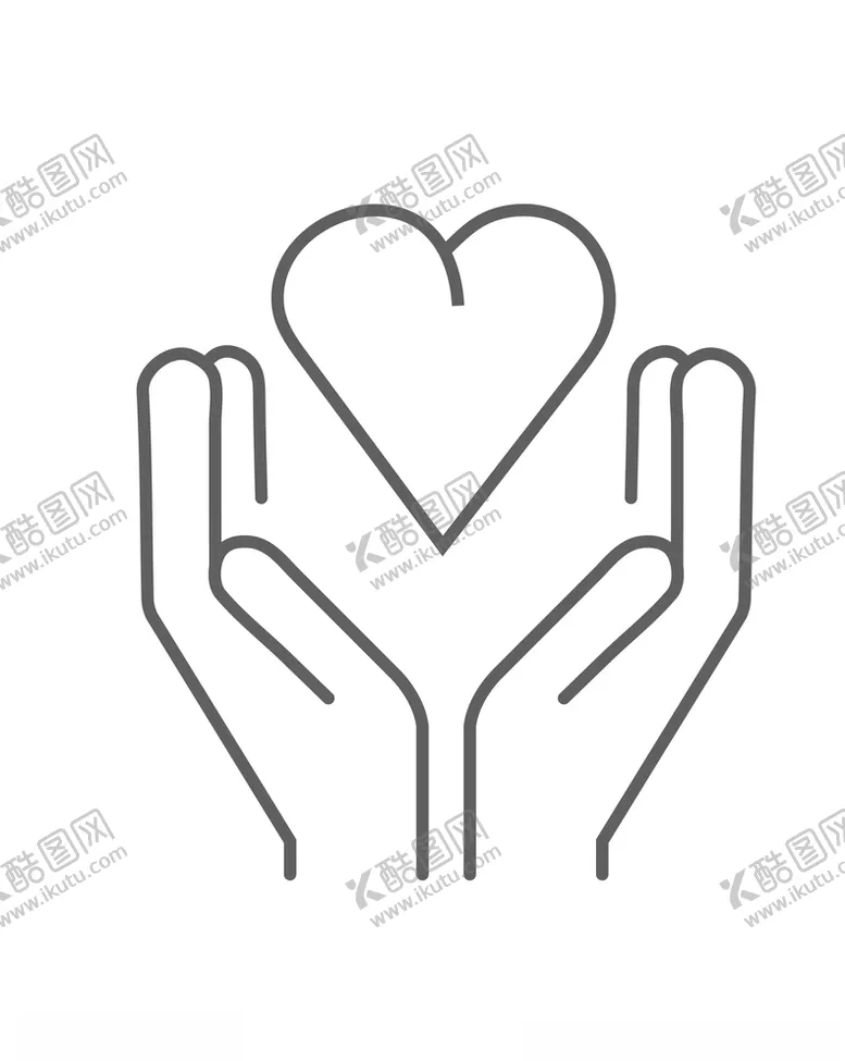 编号：40260205010119202605【酷图网】源文件下载-手捧爱心小图标