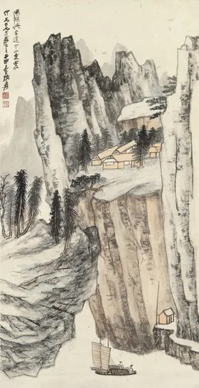 张大千山水画国仿古国花鸟