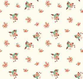 花卉小鸟图案的精美背景