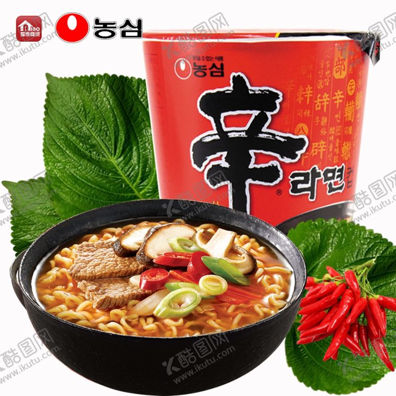 编号：70969909160900024725【酷图网】源文件下载-韩国农心辛拉面杯面方便面红色