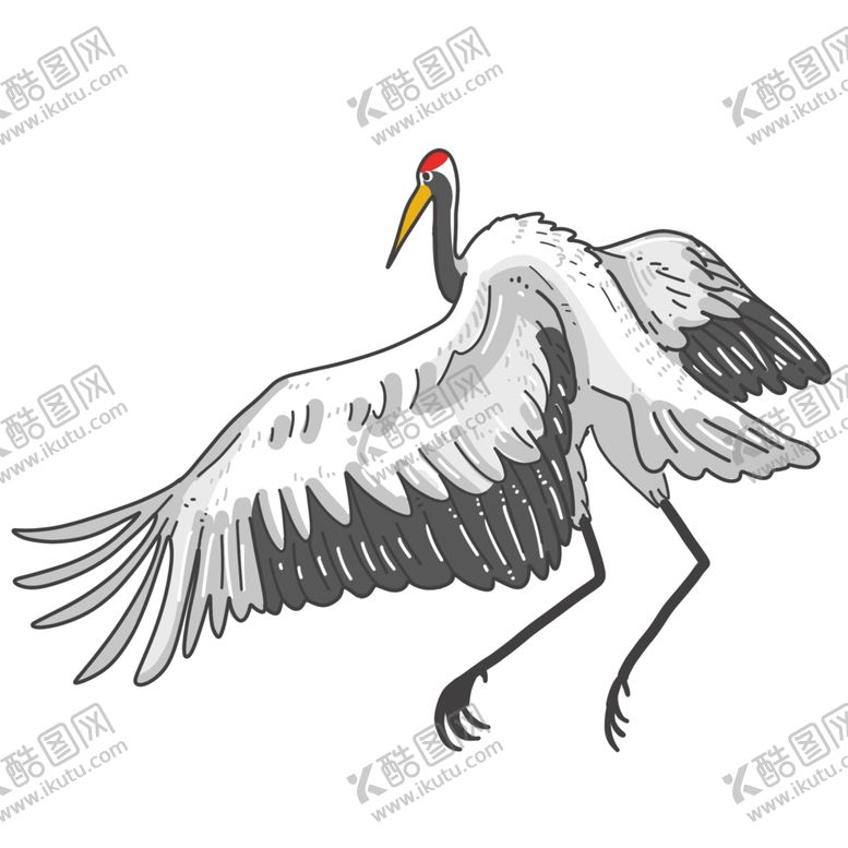 编号：76270909090956226147【酷图网】源文件下载-水墨仙鹤