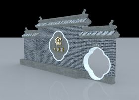 影壁墙3d模型