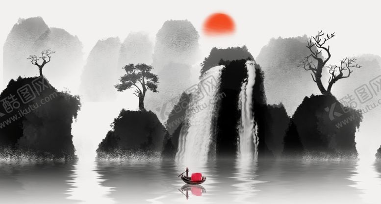 编号：36467502122231392924【酷图网】源文件下载-水墨山水画