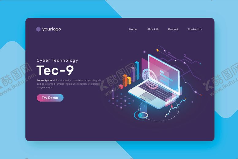 编号：34919609211352193407【酷图网】源文件下载-科学数据互联网电脑插图