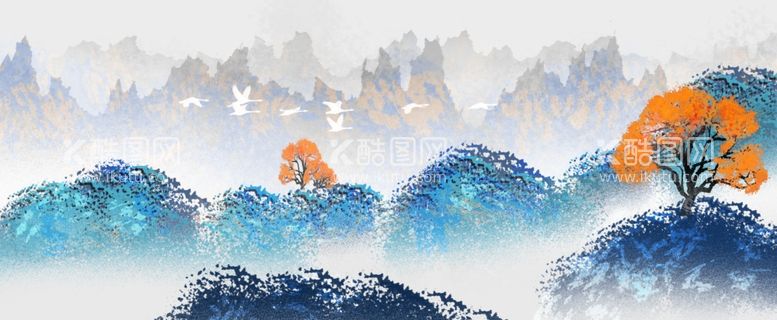 编号：65263611270407363447【酷图网】源文件下载-水墨山水画