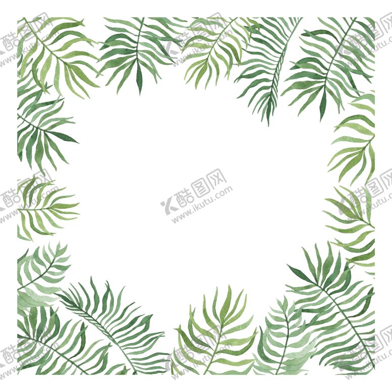 编号：27347610020819005895【酷图网】源文件下载-手绘植物花环