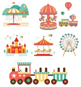 创意游乐园卡通元素