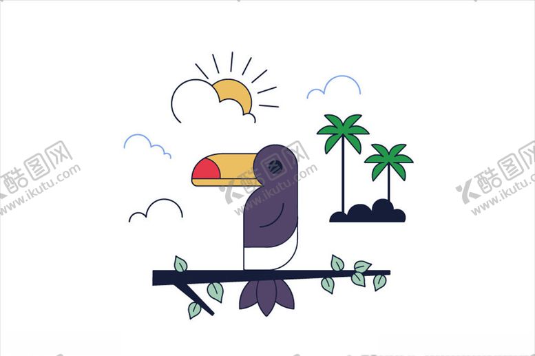 编号：20566010291640008216【酷图网】源文件下载-手绘卡通动物