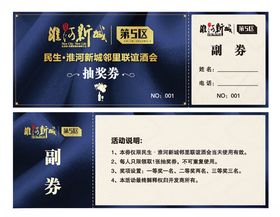 联谊酒会入场券抽奖券