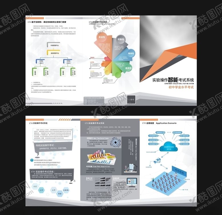 编号：42182710060011362377【酷图网】源文件下载-考试系统折页