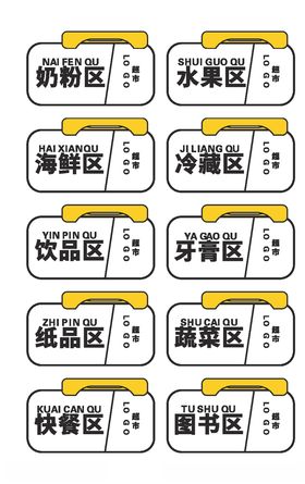 超市指示牌