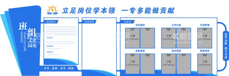 编号：02351609271245463018【酷图网】源文件下载-班组文化墙