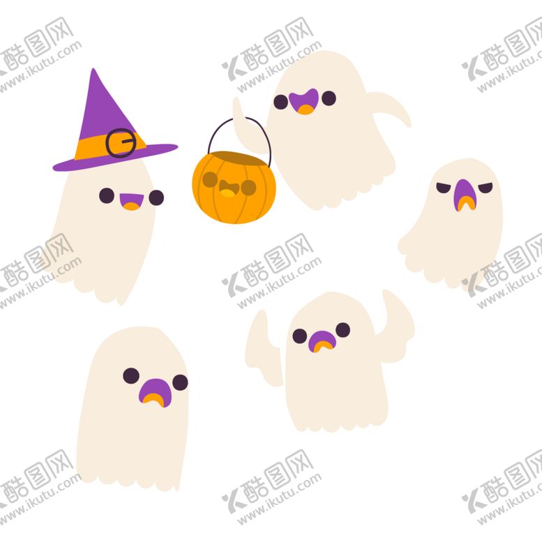 编号：94221410051533039015【酷图网】源文件下载-白色吓人幽灵