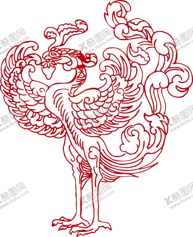 编号：80096502030054081837【酷图网】源文件下载-传统凤纹