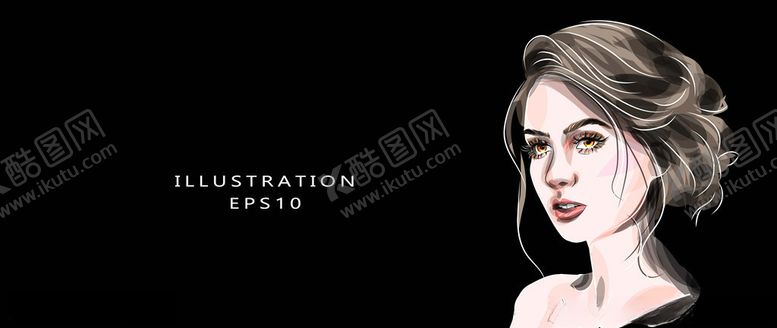 编号：11028909152116429338【酷图网】源文件下载-手绘美女