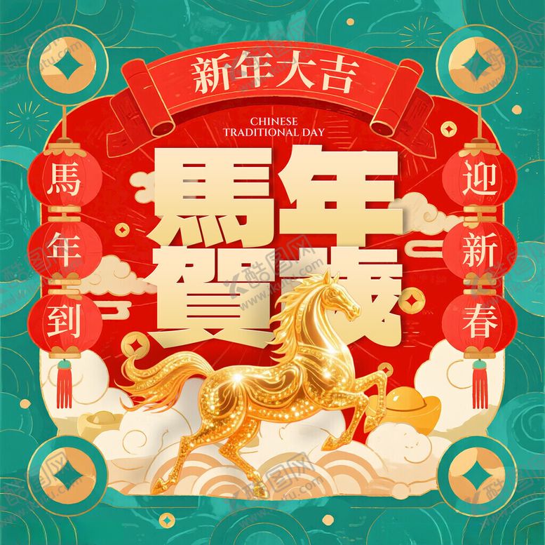 编号：55125611172357381084【酷图网】源文件下载-新年贺岁喜庆插画