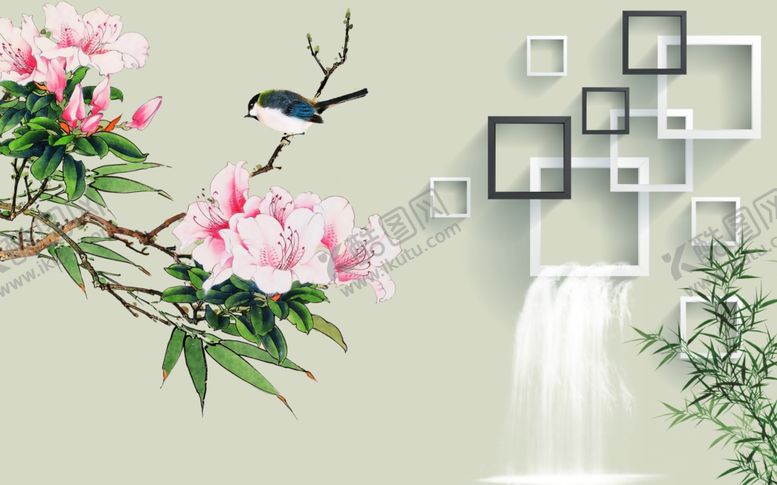编号：16272906262242478968【酷图网】源文件下载-花开富贵装饰画