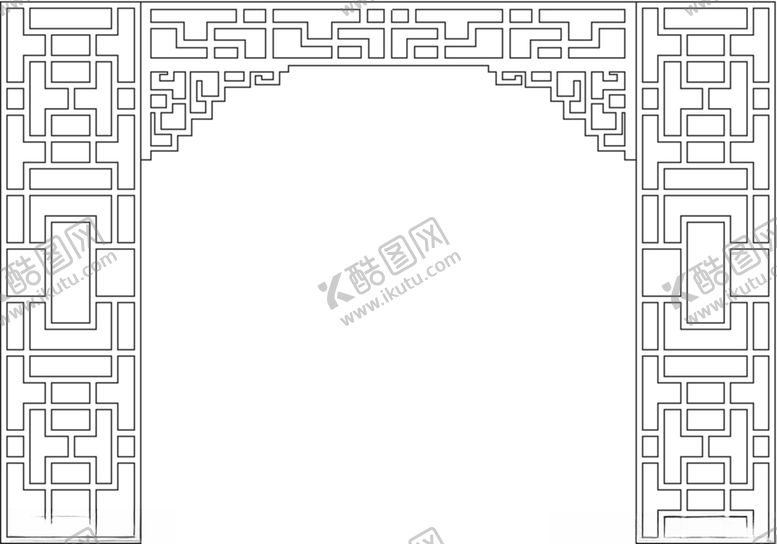 编号：16131007051348597817【酷图网】源文件下载-镂空雕刻背景墙雕花隔断