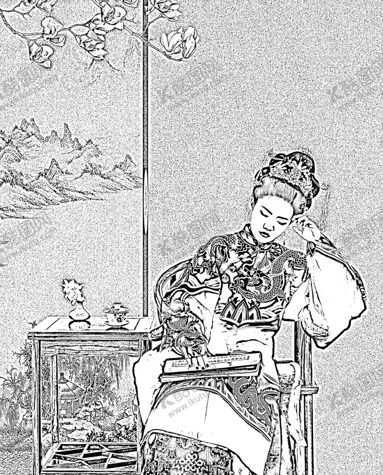 编号：67350809280940288152【酷图网】源文件下载-古典美女