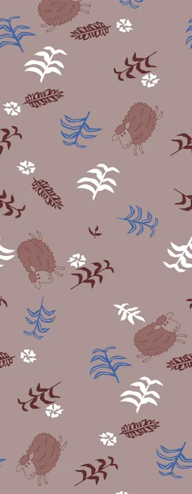 紫色花卉飞鸟图案背景