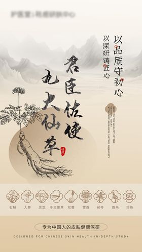 医美中草药宣传海报