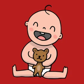 手绘卡通儿童插画宝宝插画宝宝