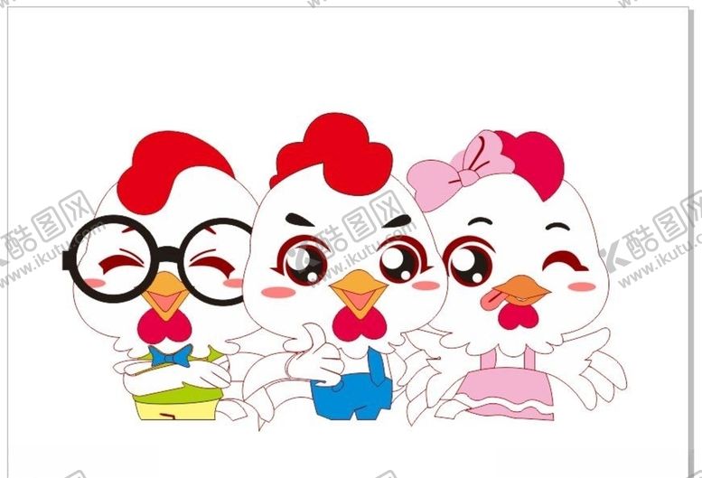 编号：58580310040117131767【酷图网】源文件下载-三只小鸡卡通鸡