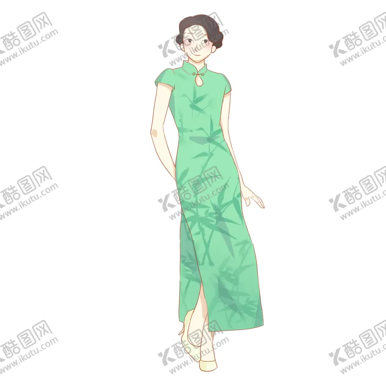 编号：57100203241519142466【酷图网】源文件下载-旗袍女子