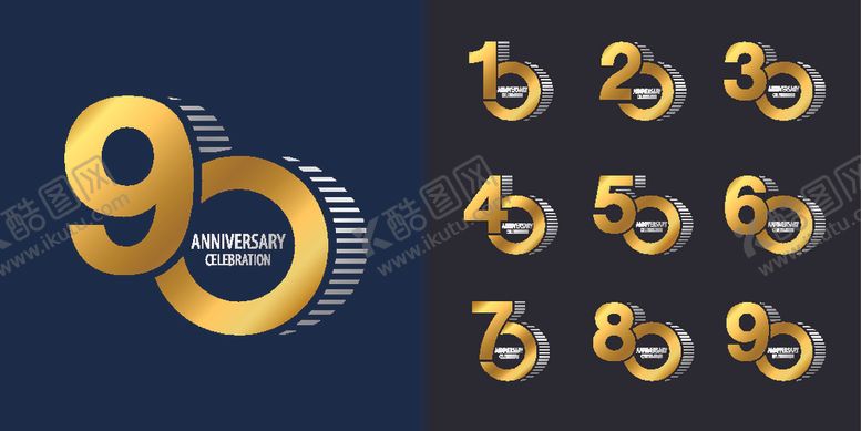 编号：96460610042250546210【酷图网】源文件下载-周年庆数字
